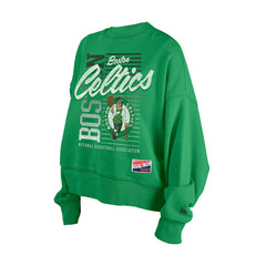 Boston Celtics Women's Boxy Throwback Mineral Wash Sweatshirt Discount