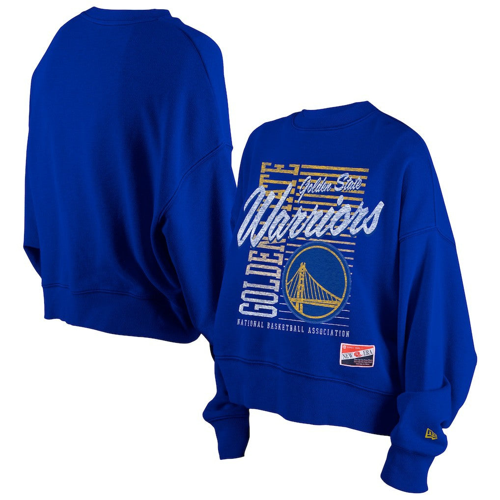 Golden State Warriors Women's Boxy Throwback Mineral Wash Sweatshirt sale Discount