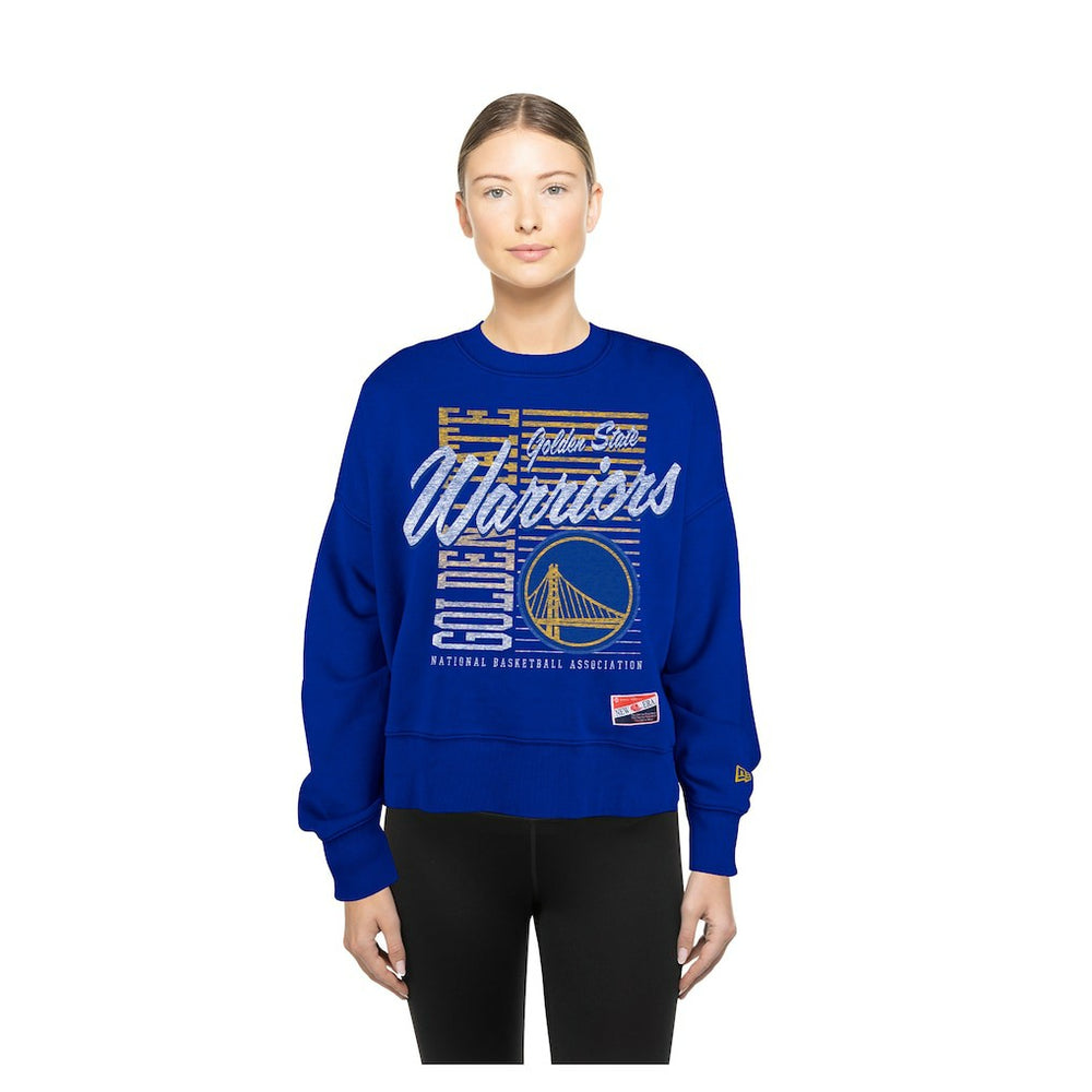 Golden State Warriors Women's Boxy Throwback Mineral Wash Sweatshirt sale Discount