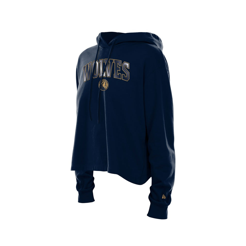 Minnesota Timberwolves Women's Glam Game Open Back Hoodie Discount