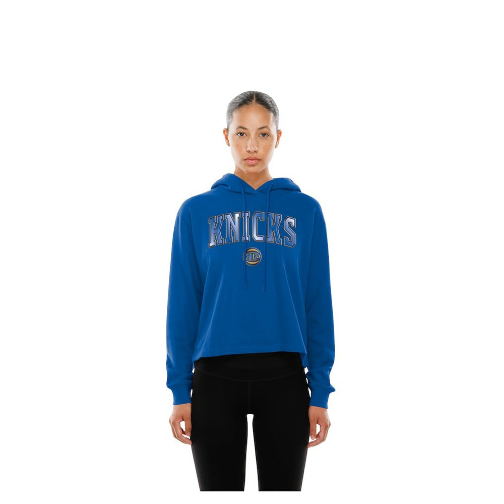 New York Knicks Women's Glam Game Open Back Hoodie Discount
