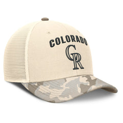 Colorado Rockies Nike Camo Natural Pack Rise Adjustable Trucker Hat | MLB US