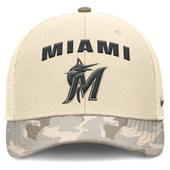 Miami Marlins Nike Camo Natural Pack Rise Adjustable Trucker Hat | MLB New