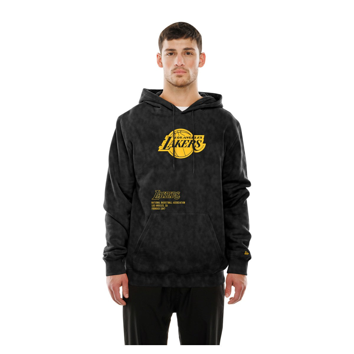 Los Angeles Lakers Sport Night Mineral Wash Pullover Hoodie Outlet