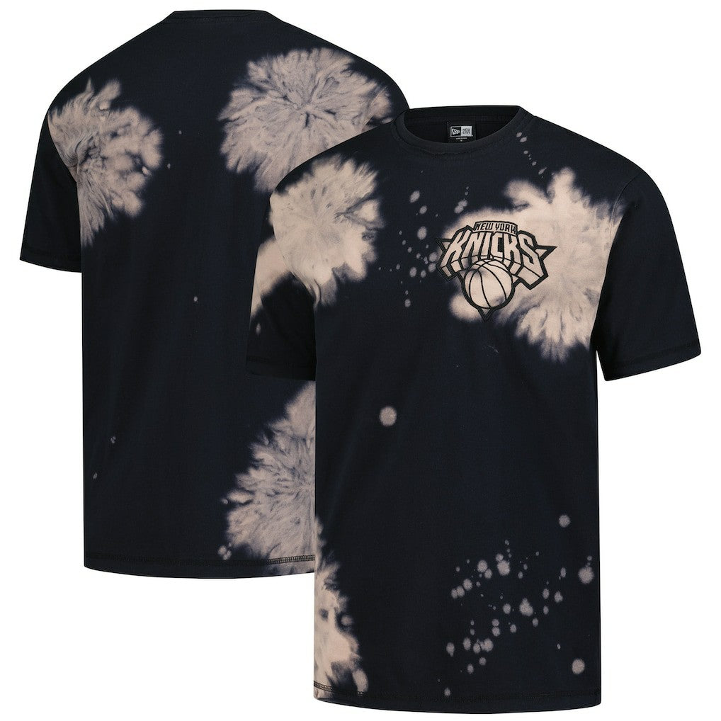 New York Knicks Injection Bleached Out Raw Edge Oversized T-Shirt Discount