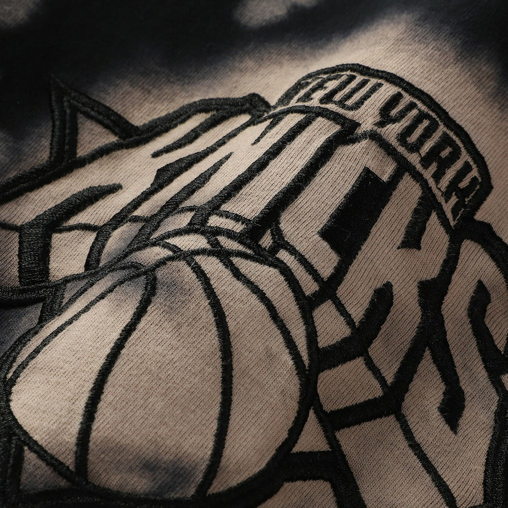 New York Knicks Injection Bleached Out Raw Edge Oversized T-Shirt Discount