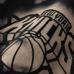 New York Knicks Injection Bleached Out Raw Edge Oversized T-Shirt Discount