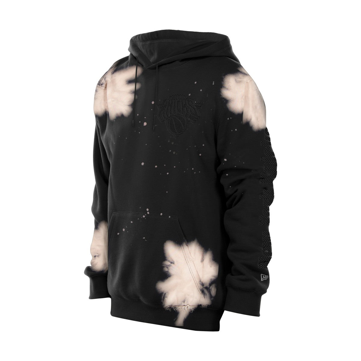 New York Knicks Injection Bleached Out Raw Edge Hoodie Discount