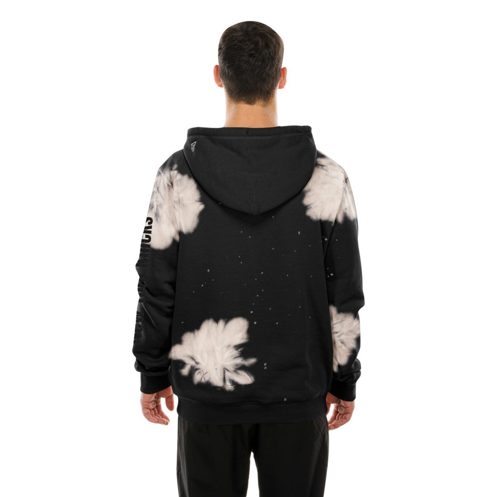 New York Knicks Injection Bleached Out Raw Edge Hoodie Discount