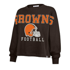 Cleveland Browns 47 brand '47 Women's Outreach City Oversized Long Sleeve T-Shirt