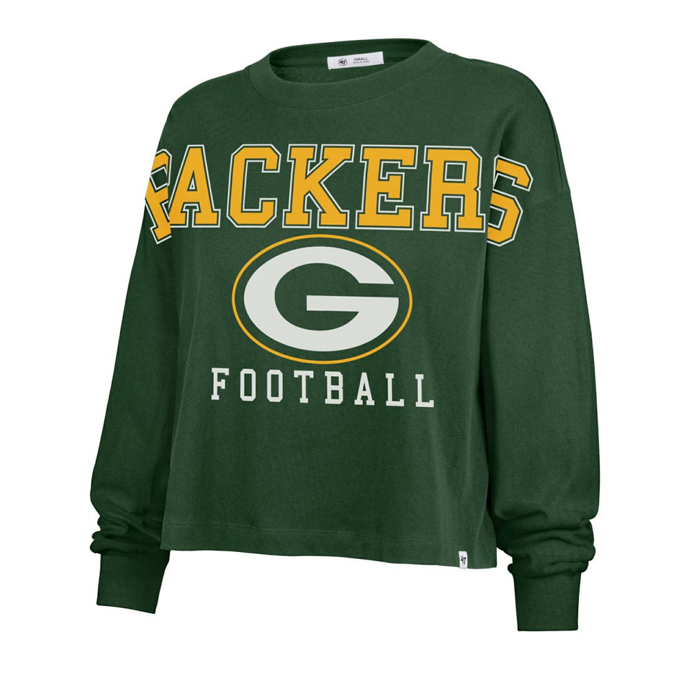 Green Bay Packers 47 brand '47 Women's Outreach City Oversized Long Sleeve T-Shirt