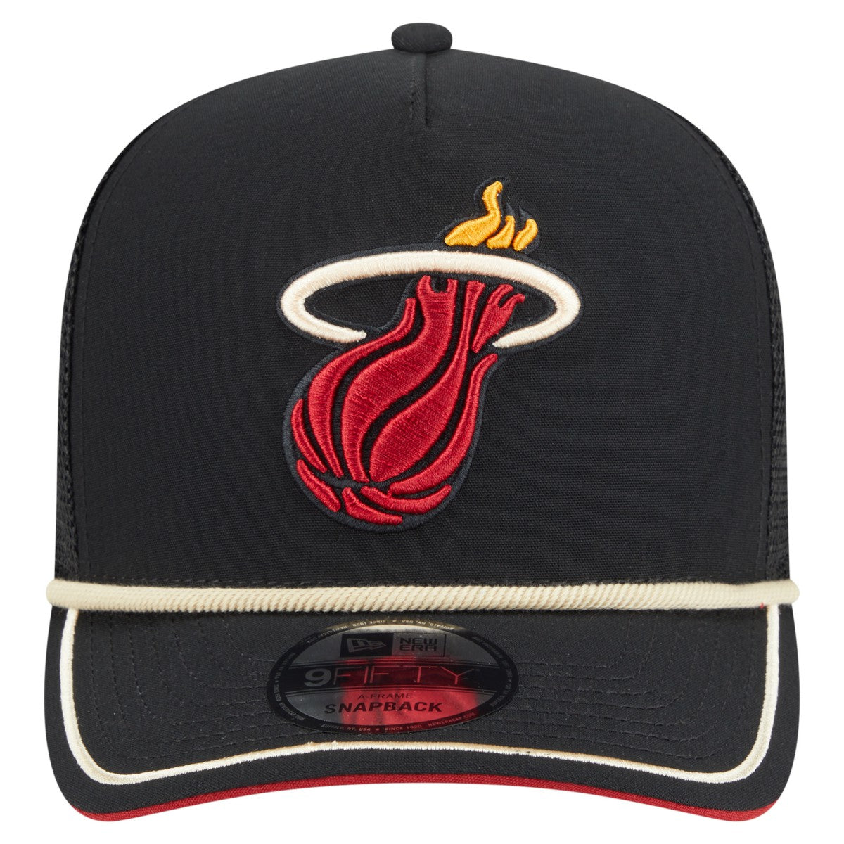 Miami Heat Vintage Team Rope A-Frame 9FIFTY Snapback Hat On Sale