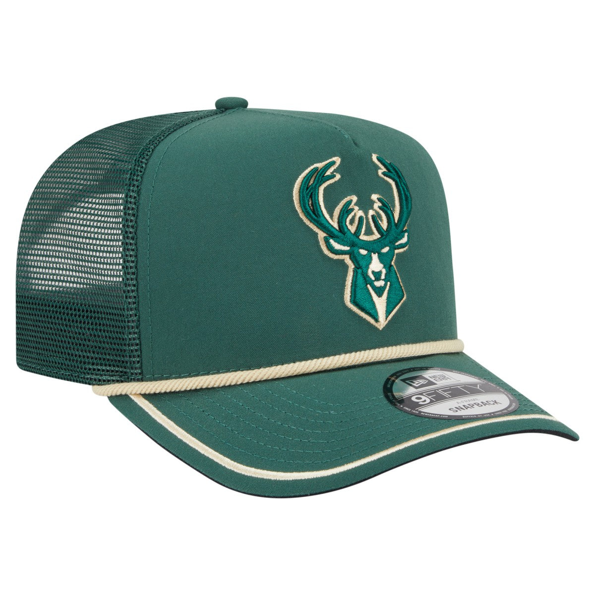 Milwaukee Bucks Vintage Team Rope A-Frame 9FIFTY Snapback Hat Online