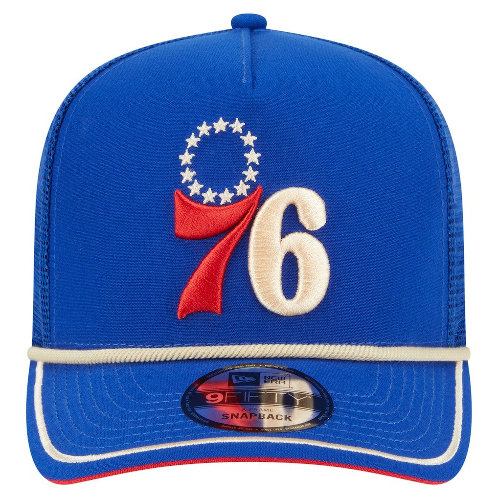 Philadelphia 76ers Vintage Team Rope A-Frame 9FIFTY Snapback Hat Discount