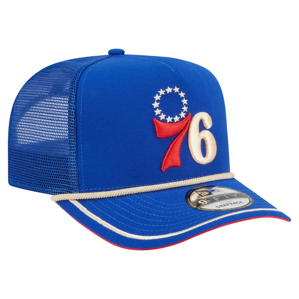 Philadelphia 76ers Vintage Team Rope A-Frame 9FIFTY Snapback Hat Discount