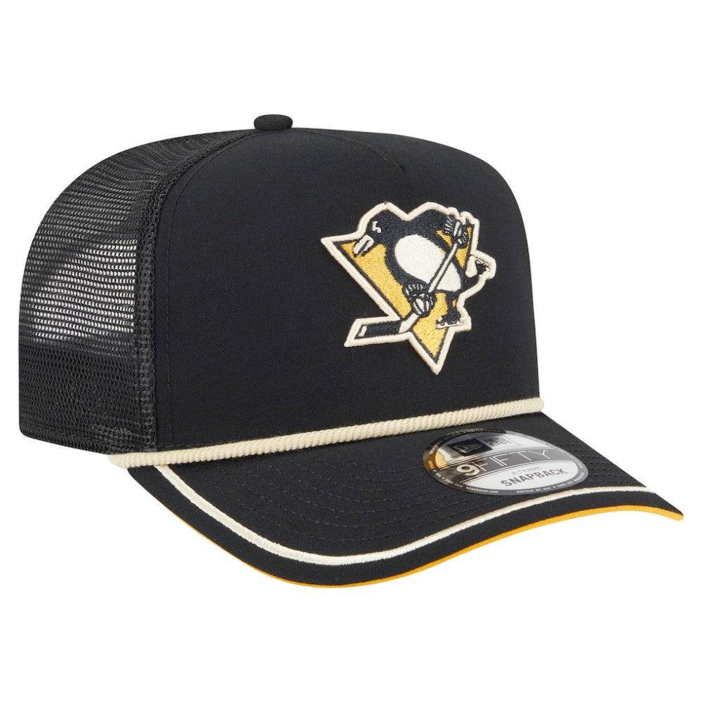 Pittsburgh Penguins New Era Vintage Team Rope A-Frame 9FIFTY Snapback Hat Online