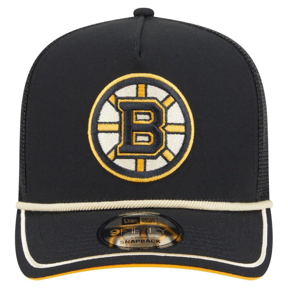 Boston Bruins New Era Vintage Team Rope A-Frame 9FIFTY Snapback Hat Sale