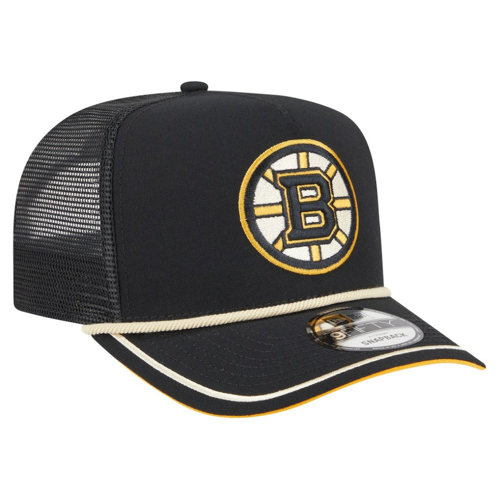 Boston Bruins New Era Vintage Team Rope A-Frame 9FIFTY Snapback Hat Sale