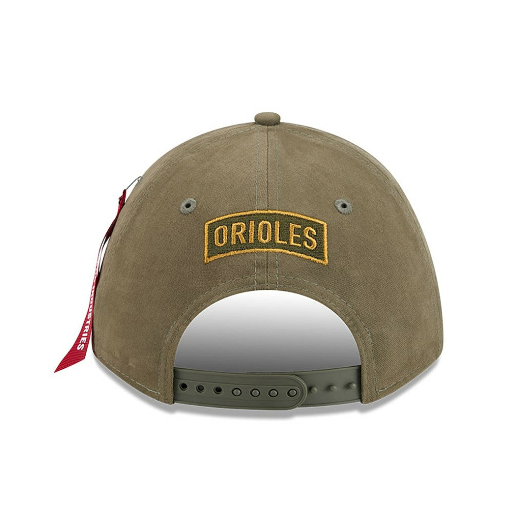 Baltimore Orioles New Era x Alpha Industries A-Frame 9FORTY Adjustable Hat | MLB New