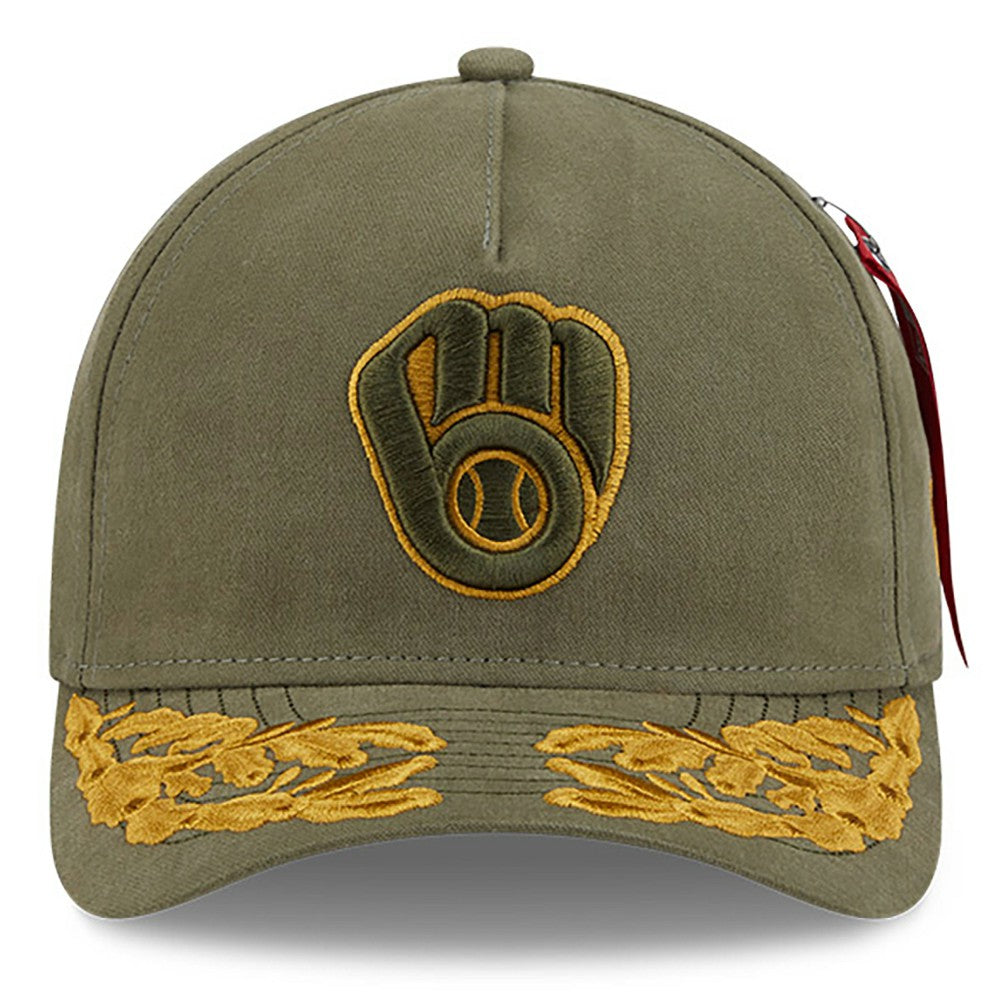 Milwaukee Brewers New Era x Alpha Industries A-Frame 9FORTY Adjustable Hat | MLB New