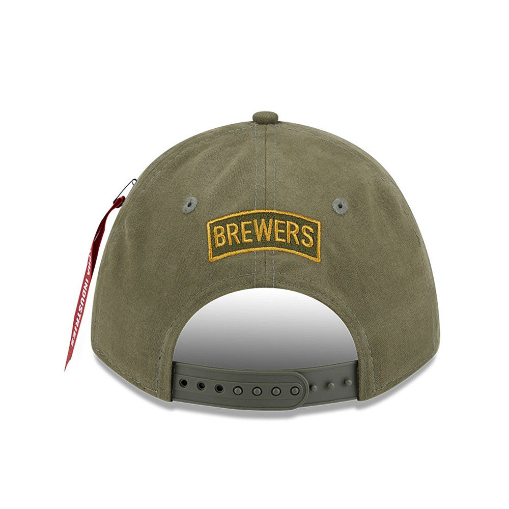 Milwaukee Brewers New Era x Alpha Industries A-Frame 9FORTY Adjustable Hat | MLB New