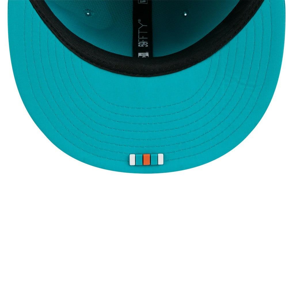 Miami Dolphins New Era 2025 Sideline 59FIFTY Fitted Hat