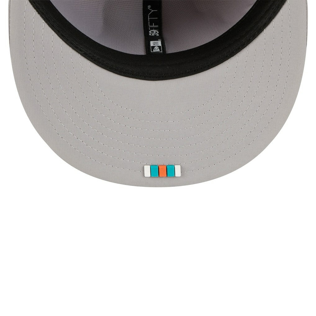 Miami Dolphins New Era 2025 Sideline 59FIFTY Fitted Hat