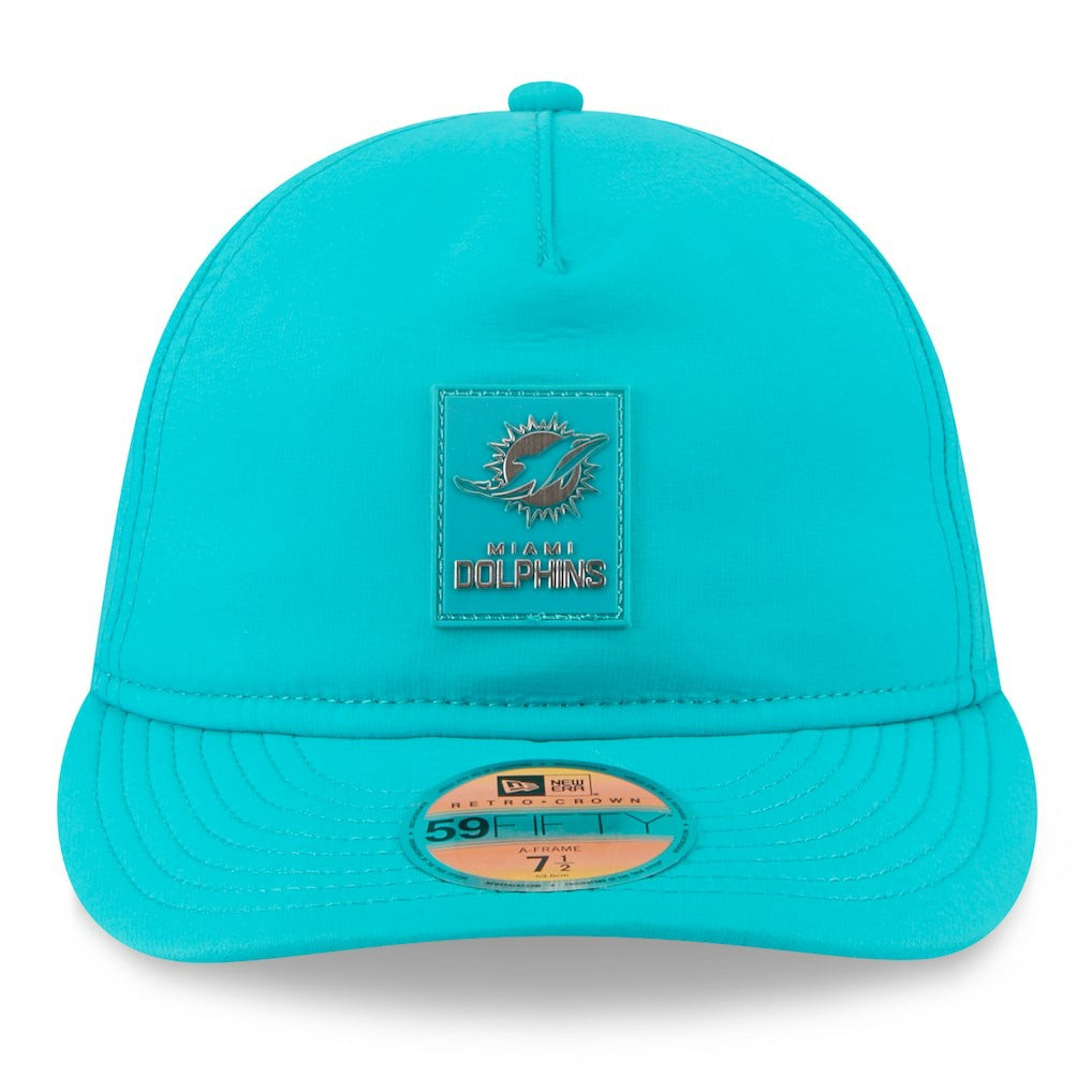 Miami Dolphins New Era 2025 Sideline Retro Crown 59FIFTY Fitted Hat
