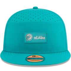 Miami Dolphins New Era 2025 Sideline Throwback Split Panel 9FIFTY Snapback Hat