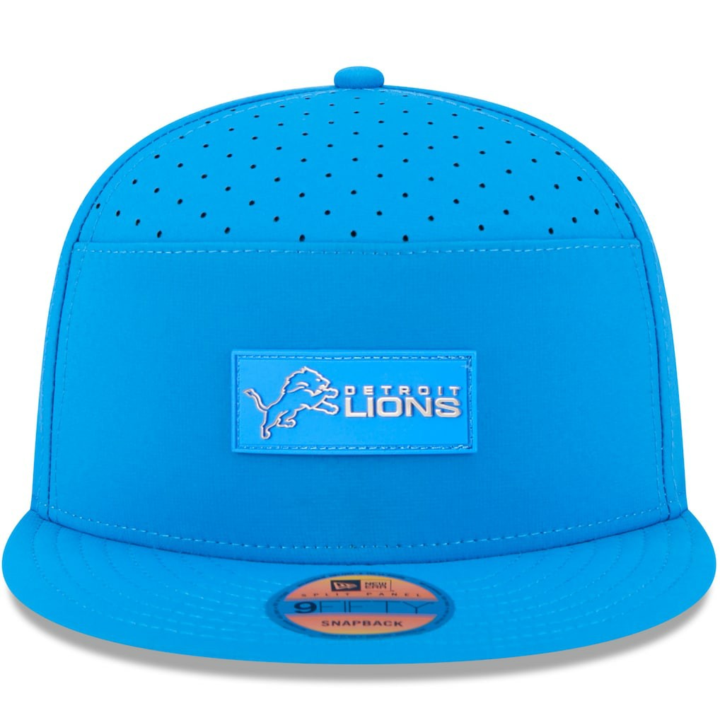 Detroit Lions New Era 2025 Sideline Split Panel 9FIFTY Snapback Hat