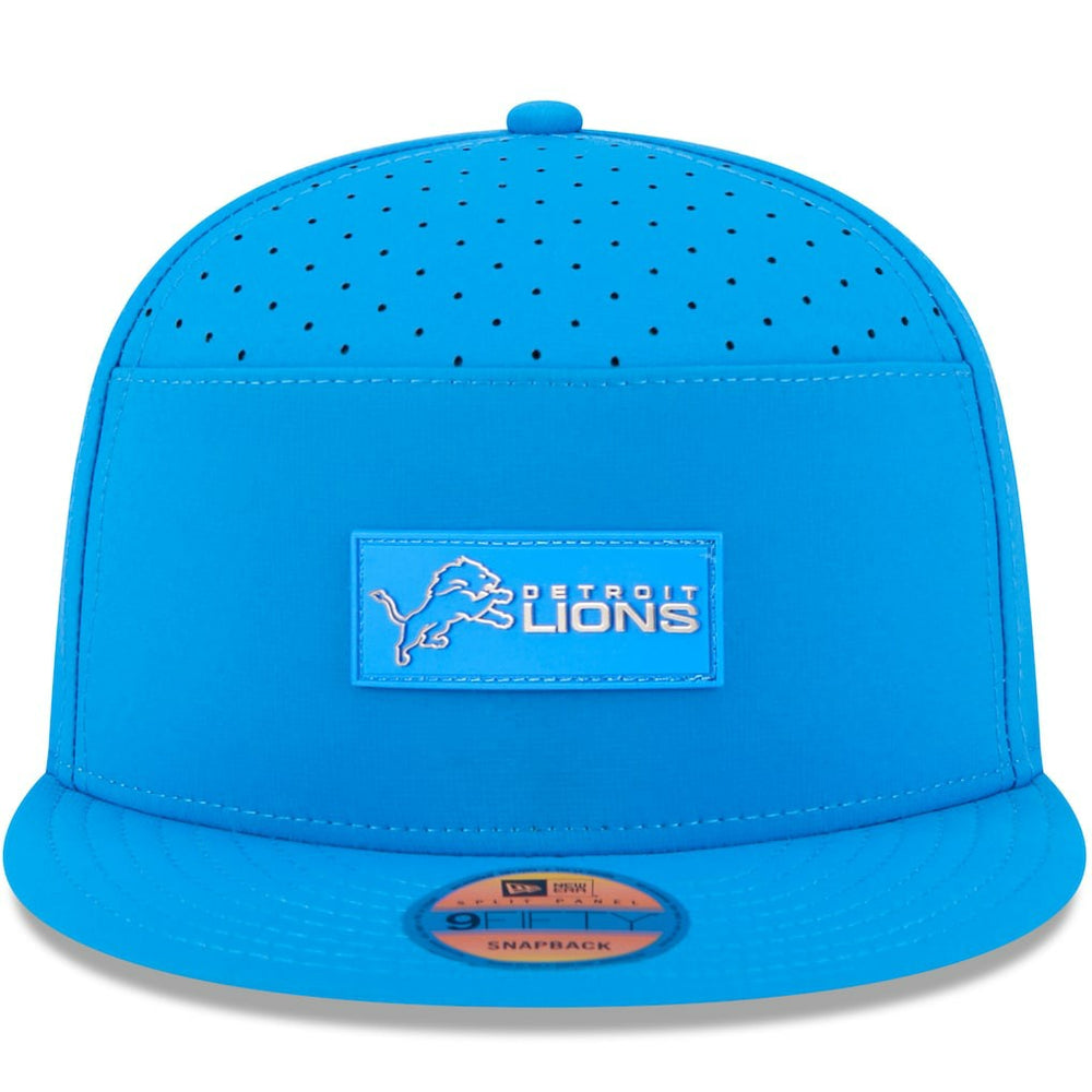 Detroit Lions New Era 2025 Sideline Split Panel 9FIFTY Snapback Hat