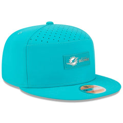 Miami Dolphins New Era 2025 Sideline Split Panel 9FIFTY Snapback Hat