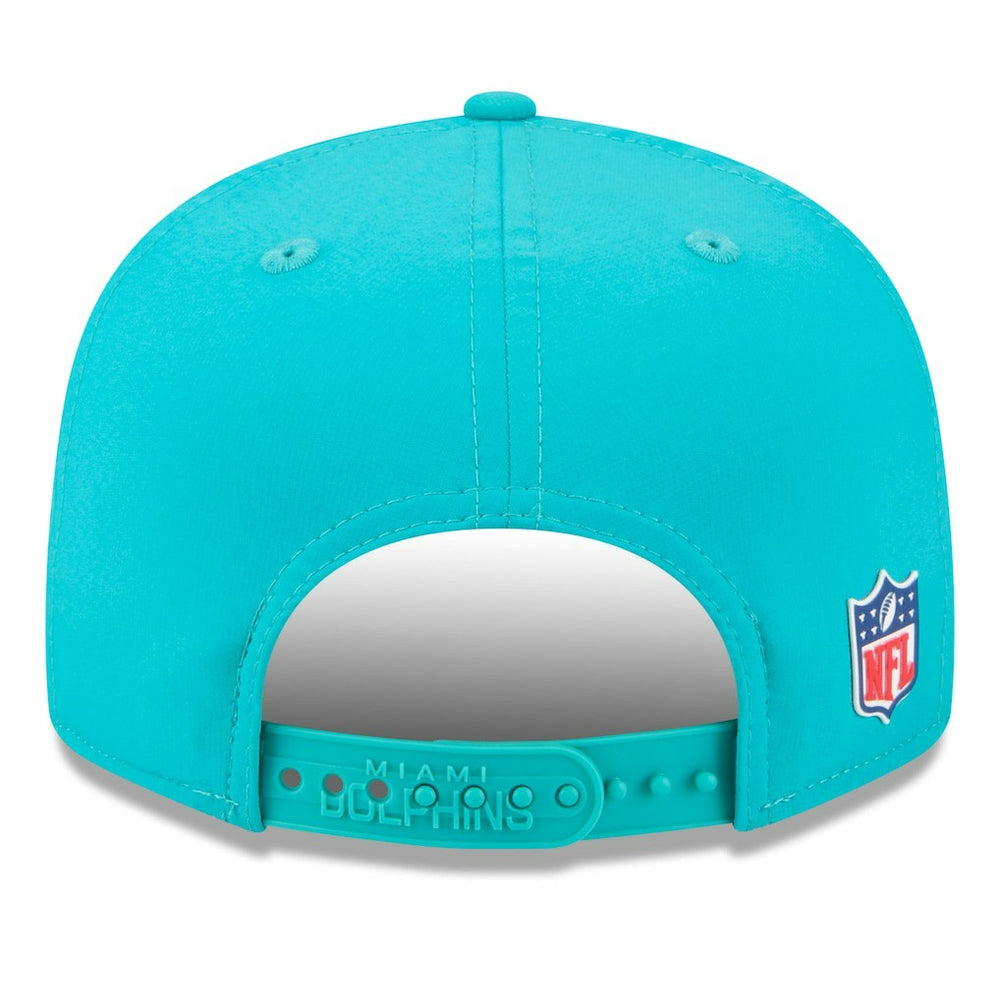 Miami Dolphins New Era 2025 Sideline Split Panel 9FIFTY Snapback Hat