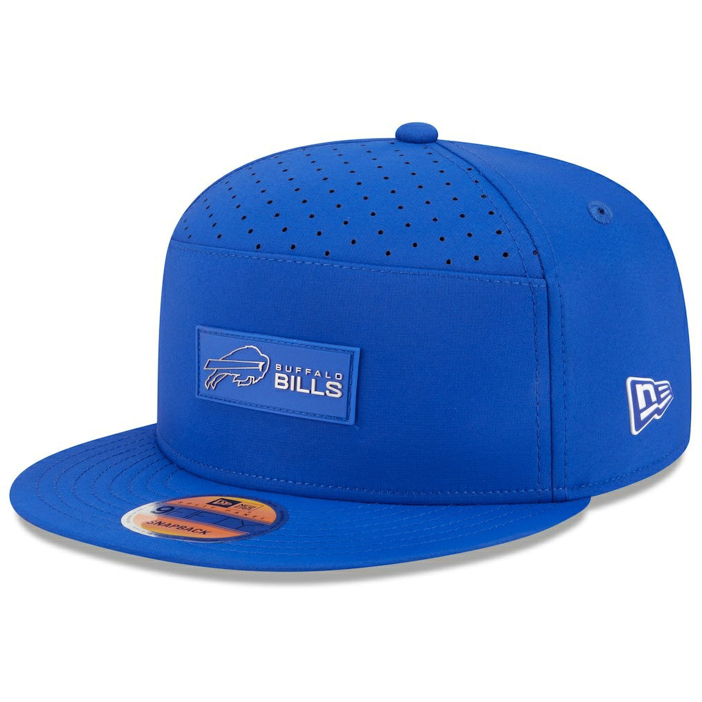 Buffalo Bills New Era 2025 Sideline Split Panel 9FIFTY Snapback Hat