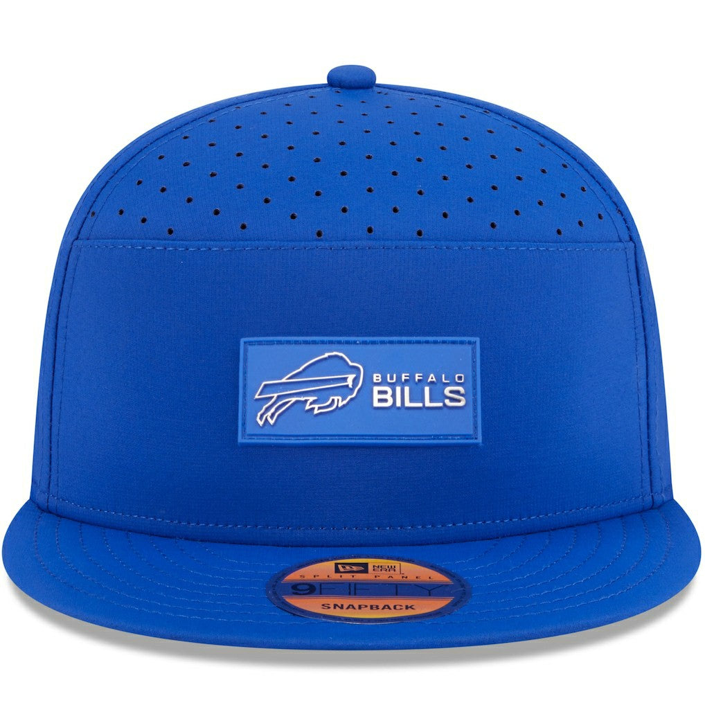 Buffalo Bills New Era 2025 Sideline Split Panel 9FIFTY Snapback Hat