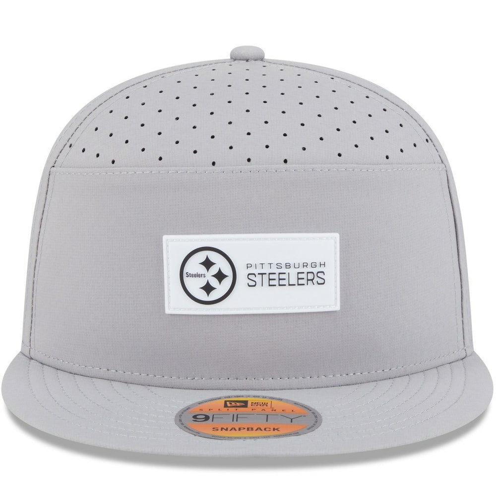 Pittsburgh Steelers New Era 2025 Sideline Split Panel 9FIFTY Snapback Hat