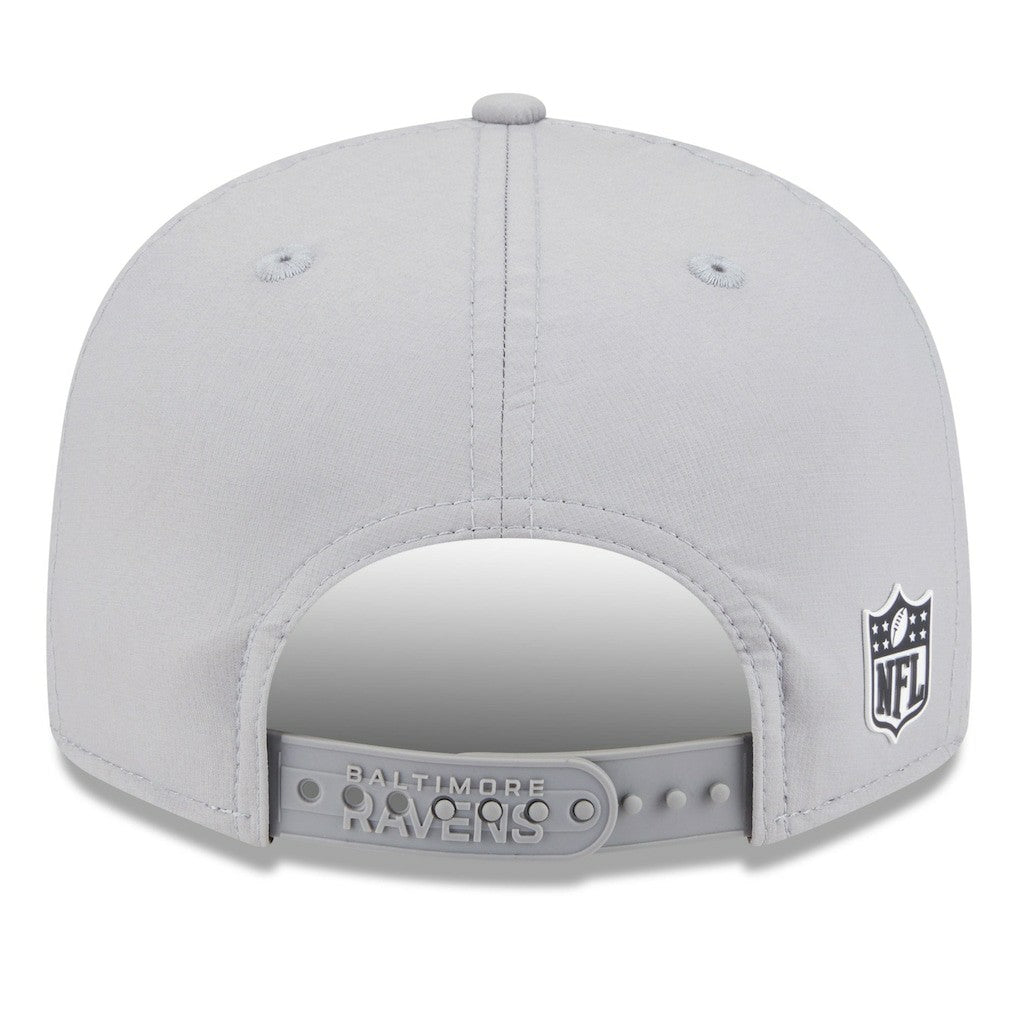 Baltimore Ravens New Era 2025 Sideline Split Panel 9FIFTY Snapback Hat