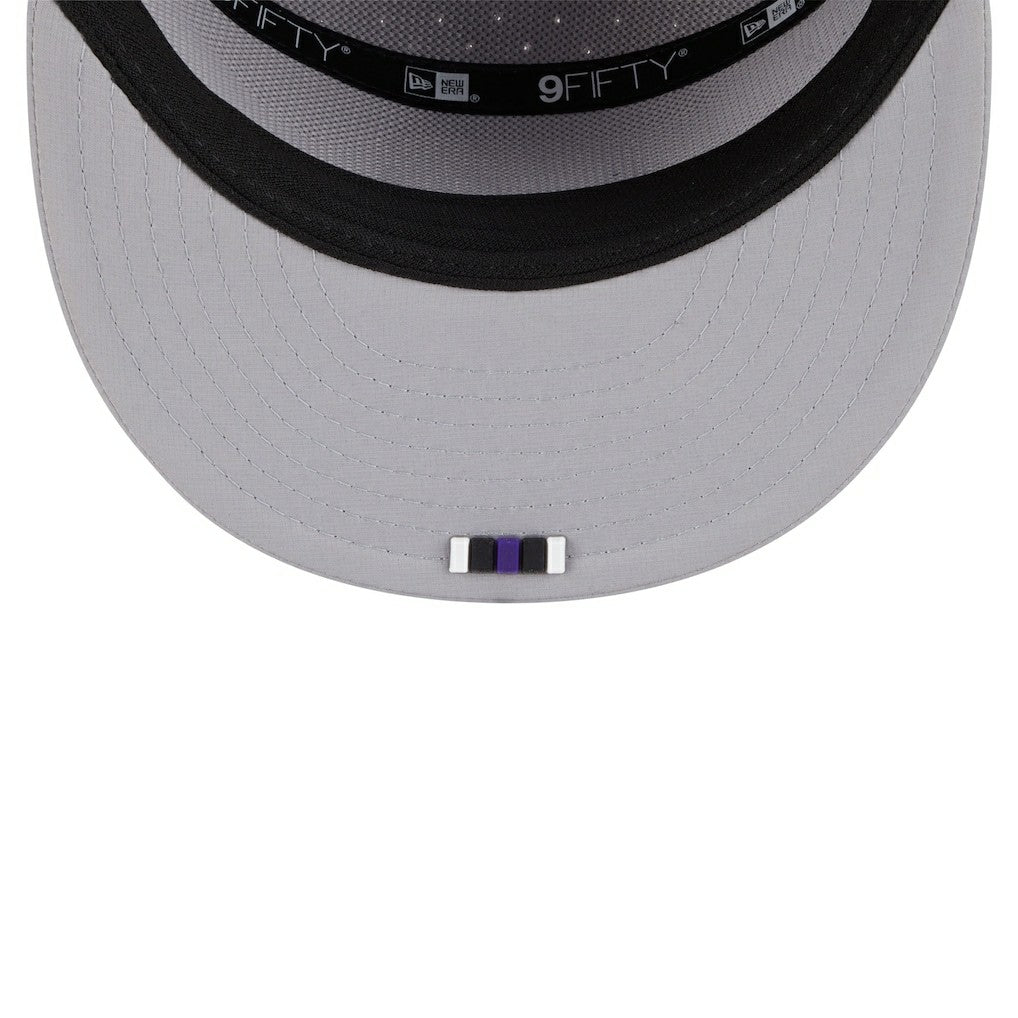 Baltimore Ravens New Era 2025 Sideline Split Panel 9FIFTY Snapback Hat