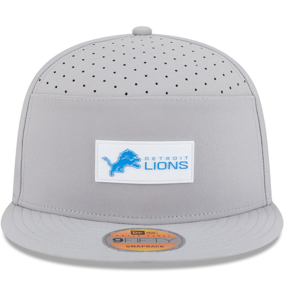 Detroit Lions New Era 2025 Sideline Split Panel 9FIFTY Snapback Hat