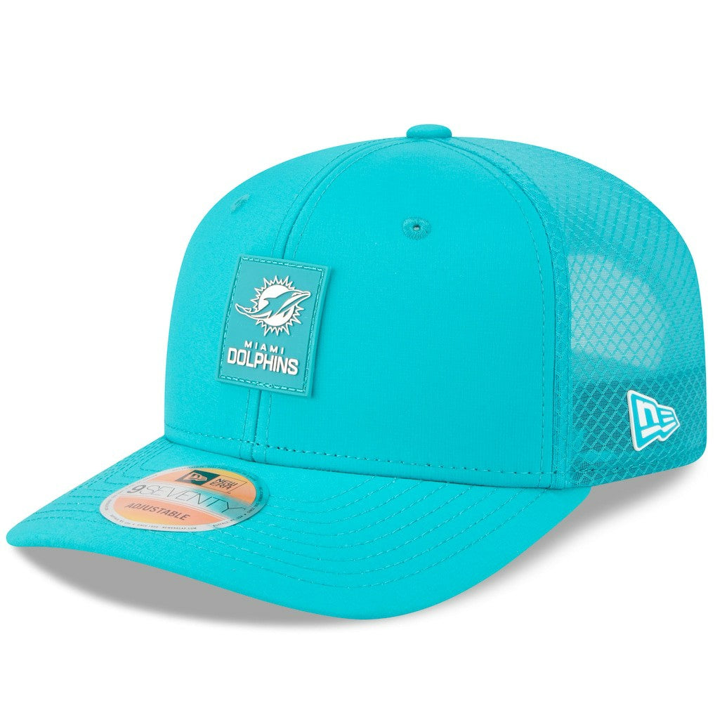 Miami Dolphins New Era 2025 Sideline 9SEVENTY Trucker Adjustable Hat