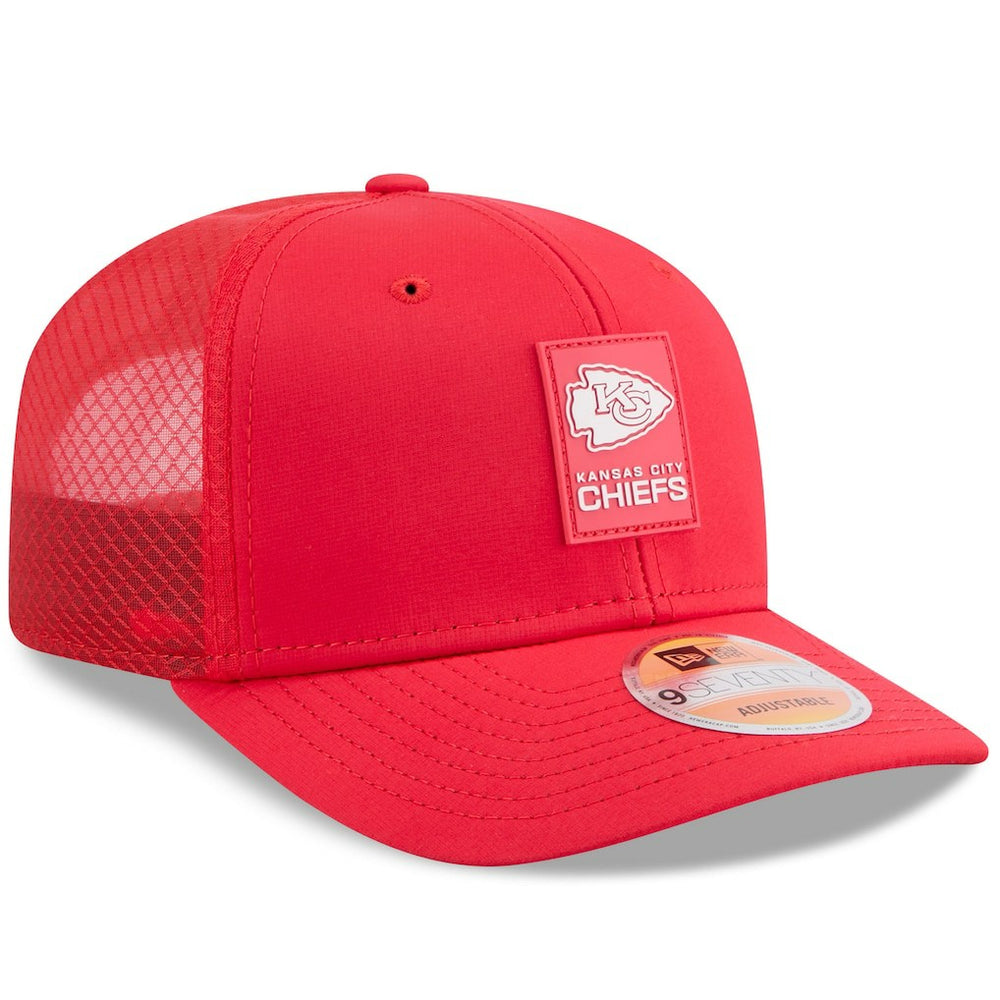 Kansas City Chiefs New Era 2025 Sideline 9SEVENTY Trucker Adjustable Hat