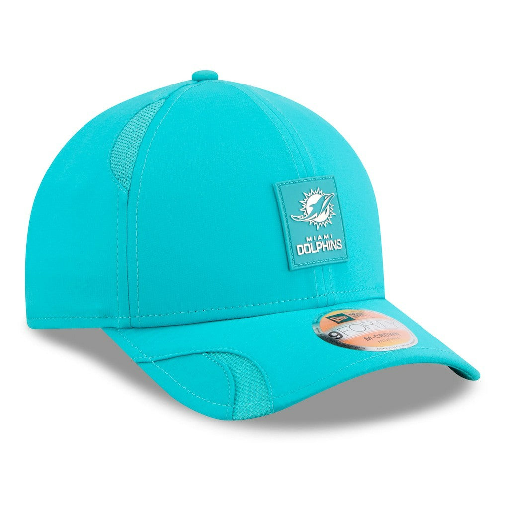 Miami Dolphins New Era 2025 Sideline M-Crown 9FORTY Adjustable Hat