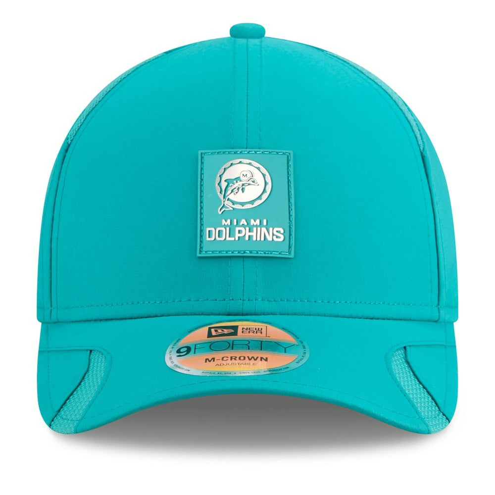Miami Dolphins New Era 2025 Sideline Throwback M-Crown 9FORTY Adjustable Hat