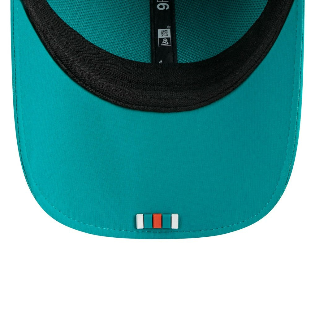 Miami Dolphins New Era 2025 Sideline Throwback M-Crown 9FORTY Adjustable Hat