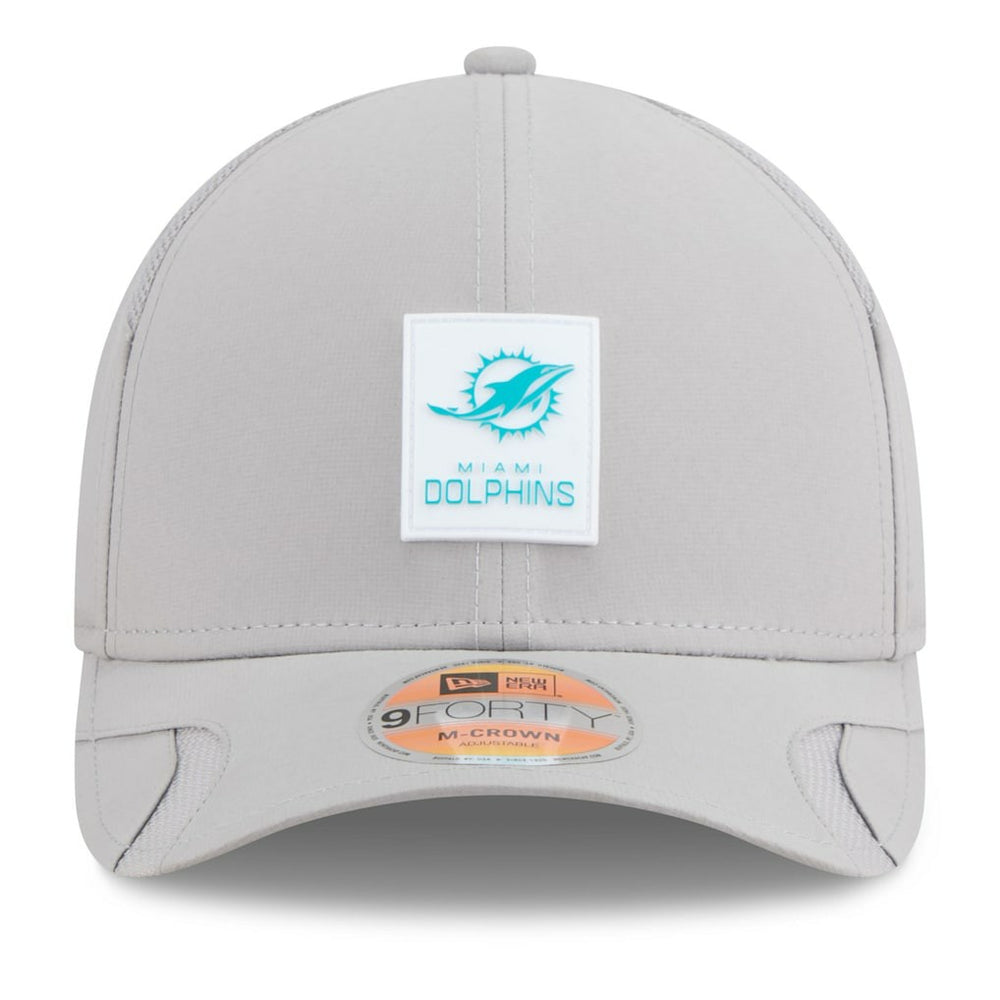 Miami Dolphins New Era 2025 Sideline M-Crown 9FORTY Adjustable Hat