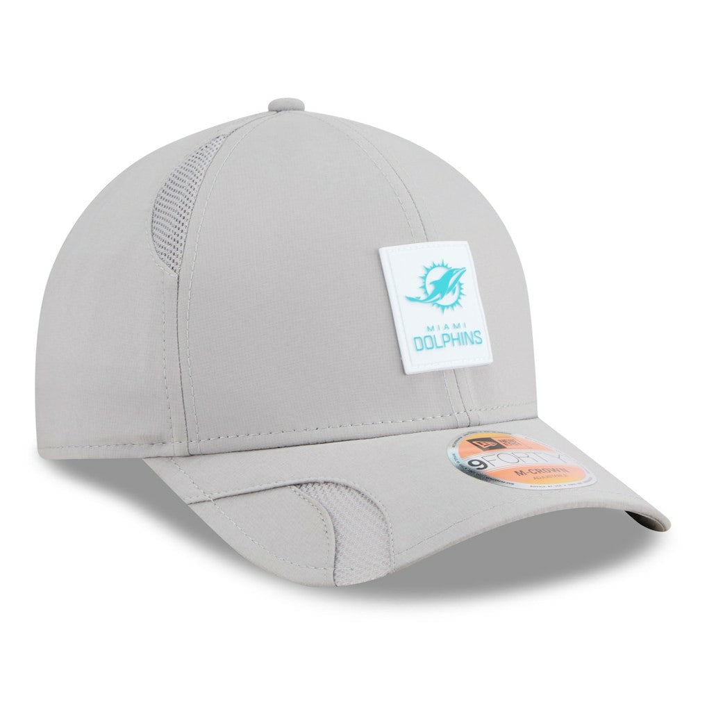 Miami Dolphins New Era 2025 Sideline M-Crown 9FORTY Adjustable Hat