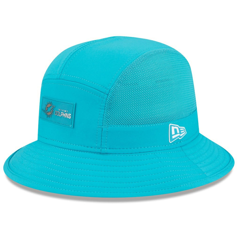 Miami Dolphins New Era 2025 Sideline Bucket Hat