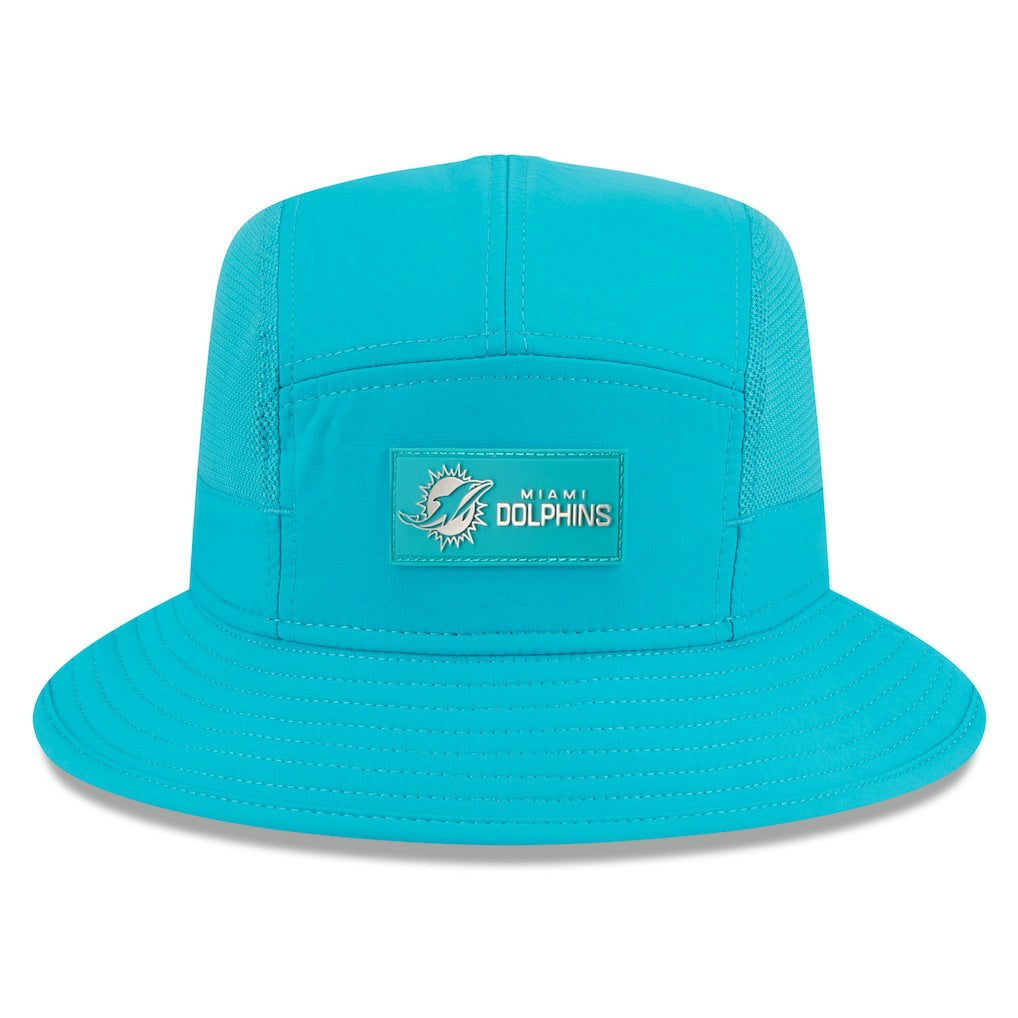 Miami Dolphins New Era 2025 Sideline Bucket Hat