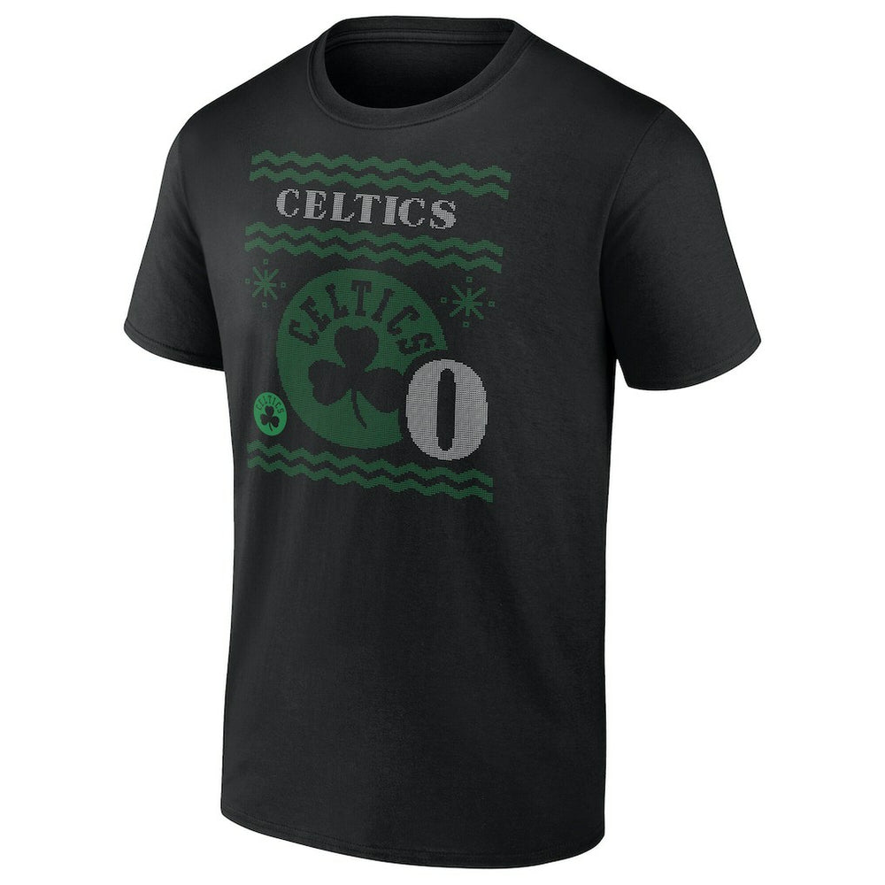 Jayson Tatum Boston Celtics Ugly Sweater Name & Number T-Shirt New