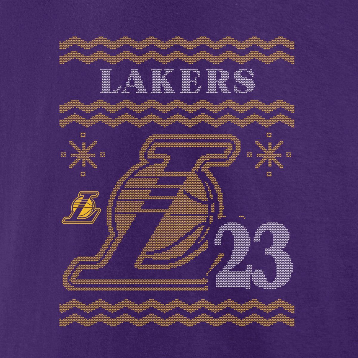 LeBron James Los Angeles Lakers Ugly Sweater Name & Number T-Shirt Discount